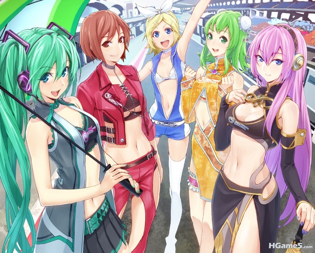 Konachan_com - 65416 bra cleavage garter gumi hatsune_miku kagamine_rin megurine.jpg
