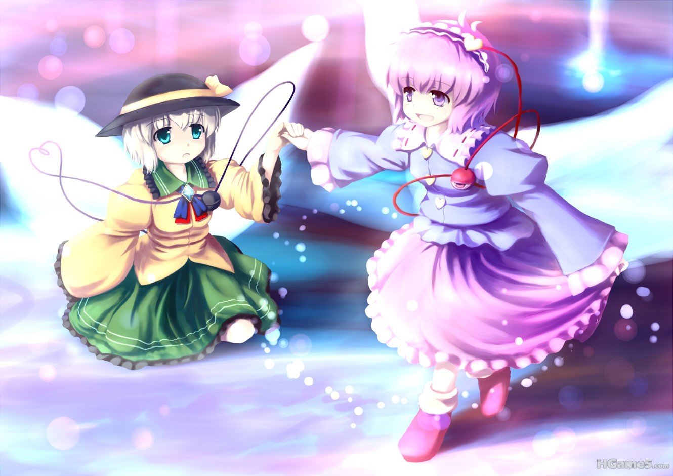 p770409_2girls chipika eyes green_eyes hand_holding hat komeiji_koishi komeiji_s.jpg