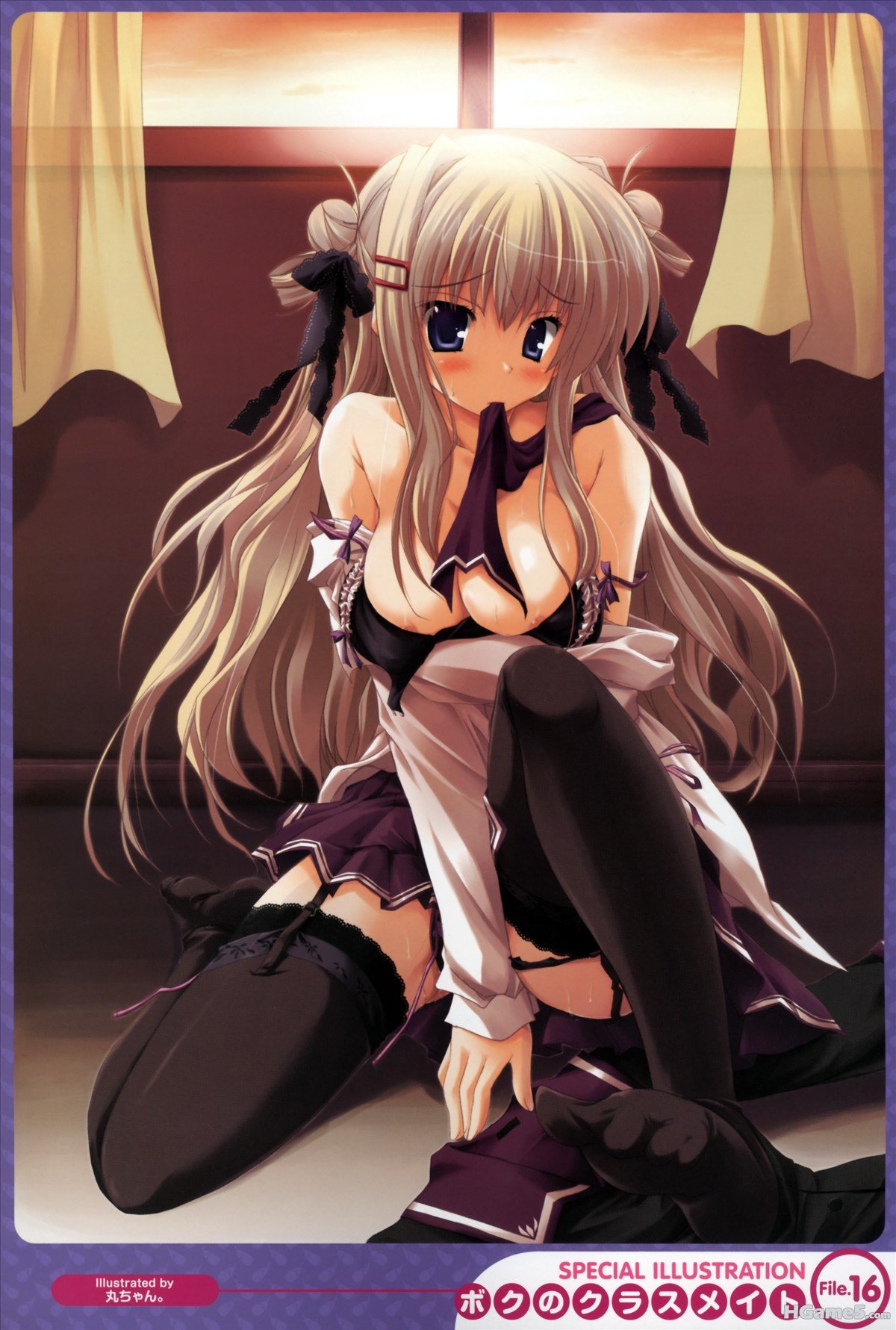 moe 11177 bra breast_hold breasts cleavage maruchan nipple_slip nipples open_shi.jpg