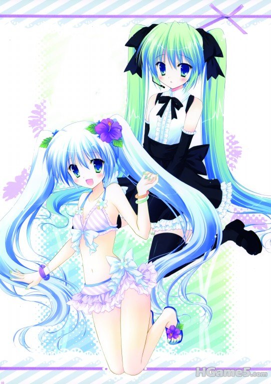moe 154011 bikini cascade hasekura_chiaki hatsune_miku swimsuits thighhighs voca.jpg