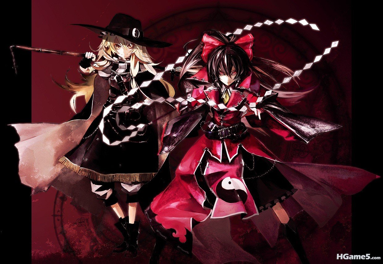 p671078_2girls alternate_costume banpai_akira black_hair blonde_hair braid broom.jpg