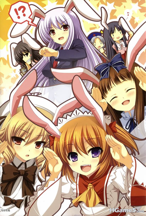 moe 177092 animal_ears bunny_ears houraisan_kaguya inaba_tewi luna_child reisen_.jpg