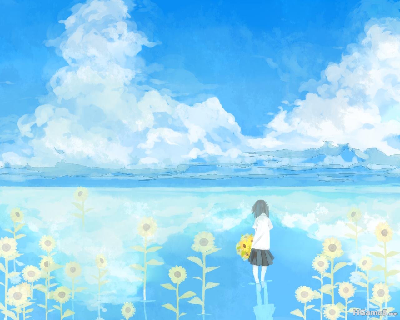 Konachan_com - 109742 anbivarens clouds flowers original scenic skirt sky sunflo.jpg