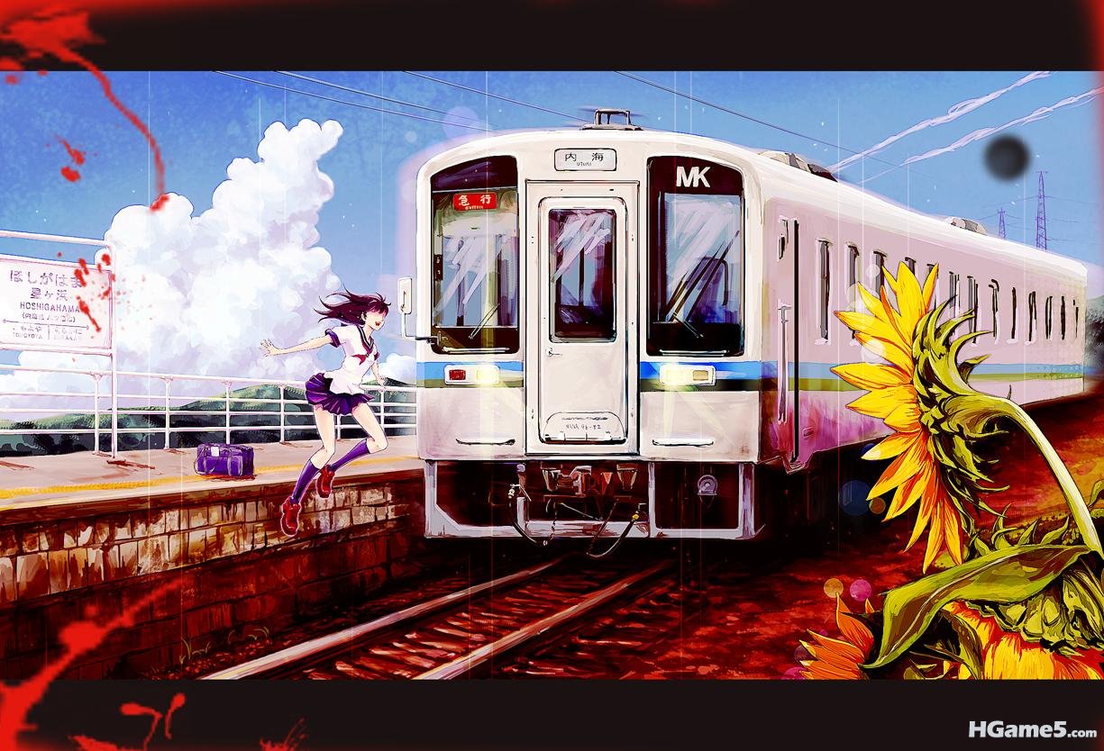 Konachan_com - 111144 blood clouds seifuku sunflower tagme train.jpg