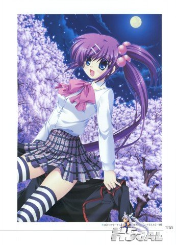 moe 19737 hinoue_itaru key little_busters! saigusa_haruka seifuku thighhighs.jpg