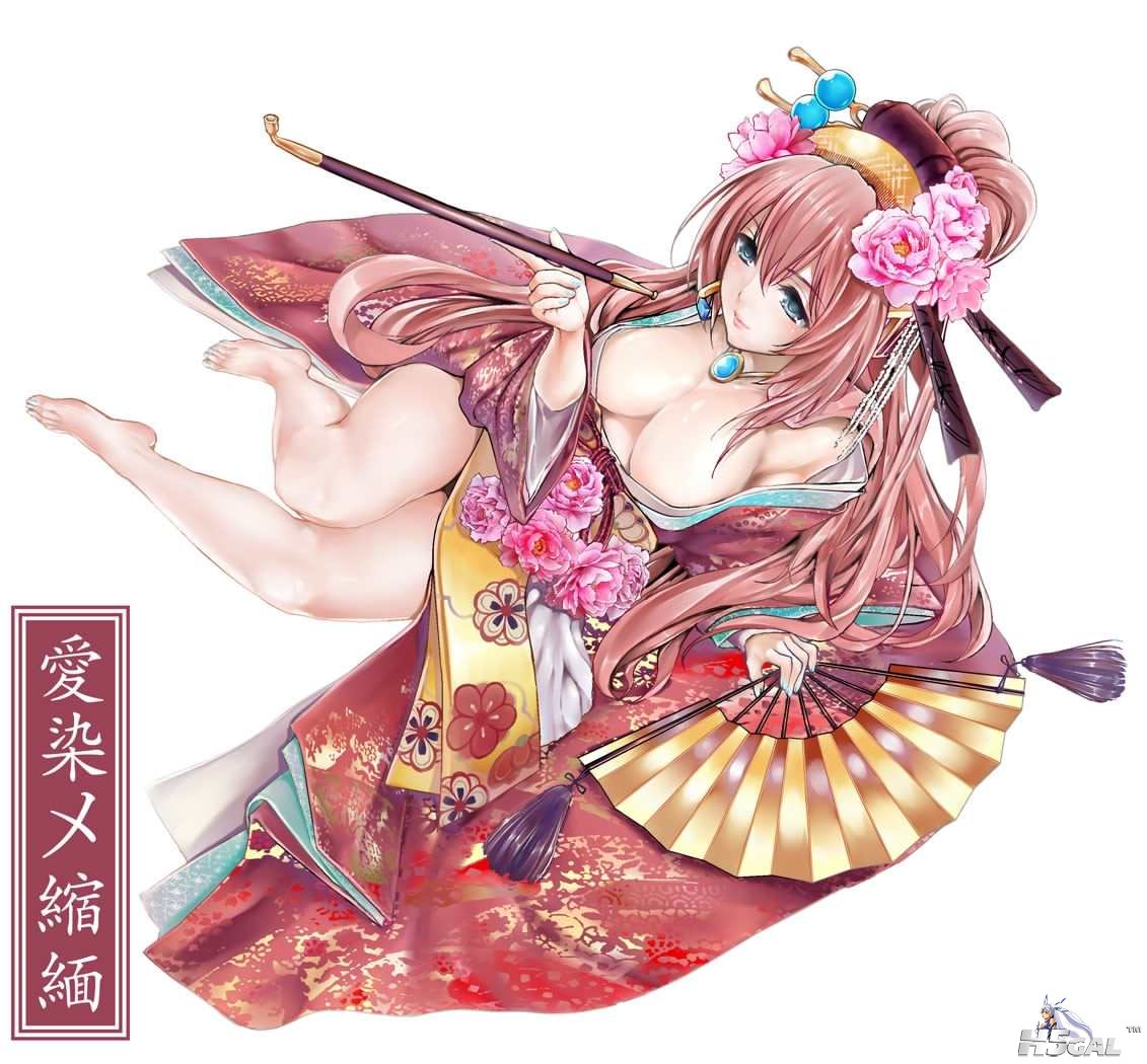 moe 185809 cleavage kimono maruyama megurine_luka vocaloid.jpg