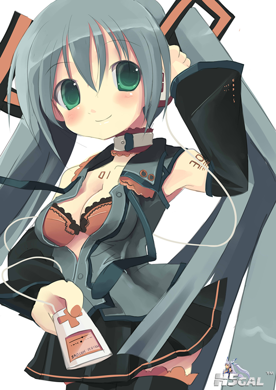 moe 49668 bra cleavage hatsune_miku open_shirt siro vocaloid_副本.png