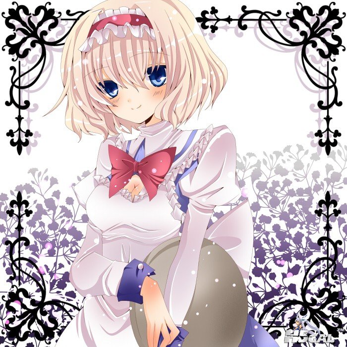 p815005_alice_margatroid blonde_hair blue_eyes breasts cleavage hairband maid na.jpg
