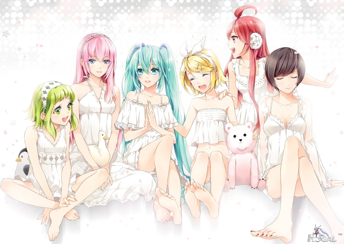 moe 203934 cocoon_(loveririn) dress gumi hatsune_miku kagamine_rin megurine_luka.jpg