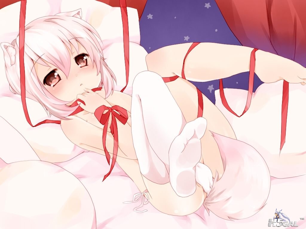 Konachan_com - 129587 animal_ears inubashiri_momiji panties ribbons tail thighhi.jpg