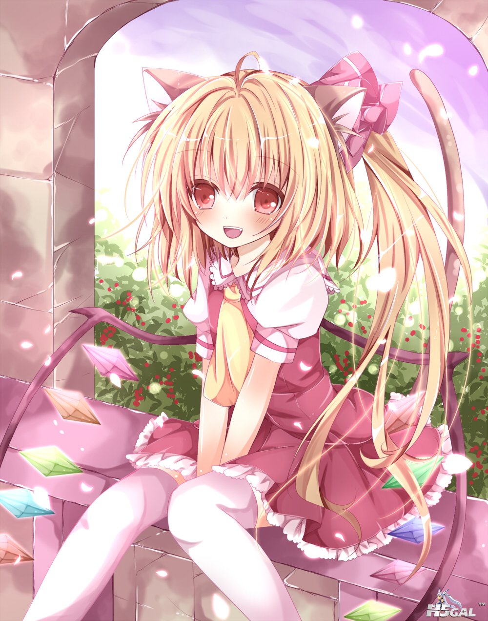 yande.re 214182 animal_ears flandre_scarlet nanase_nao nekomimi tail thighhighs .jpg