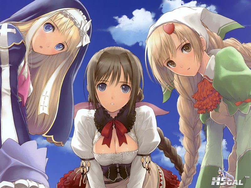 konachan 87314 airy amil cleavage clouds neris nun shining_hearts tagme taka_ton.jpg