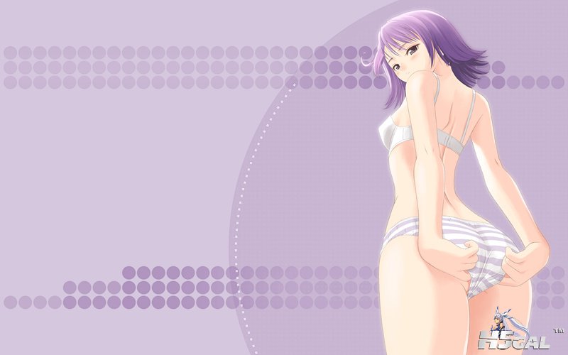 konachan 88465 after ass bra kishi_youko panties purple_hair striped_panties tak.jpg