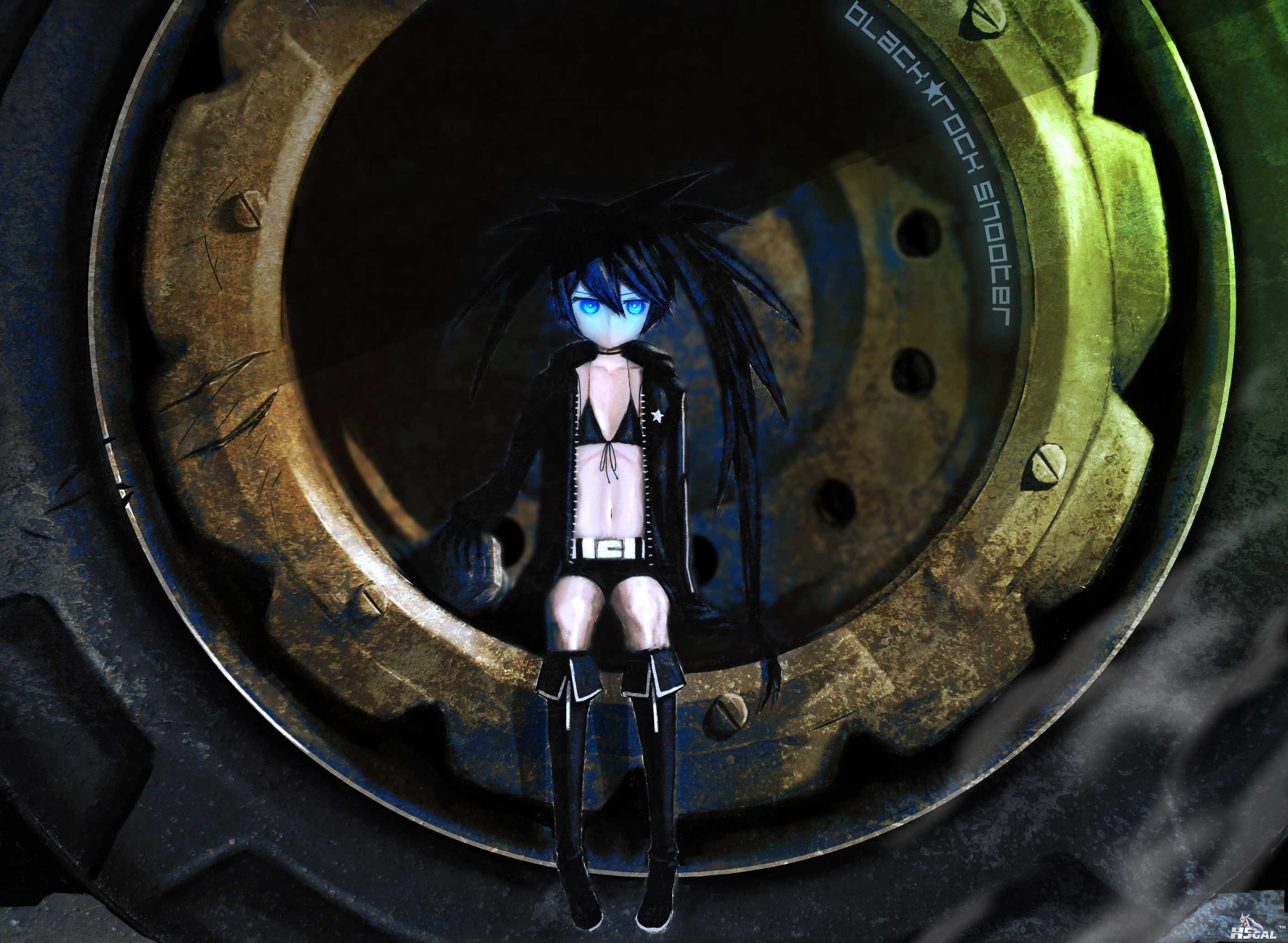 Konachan_com - 142488 bikini_top black_hair black_rock_shooter blue_eyes boots k.jpg