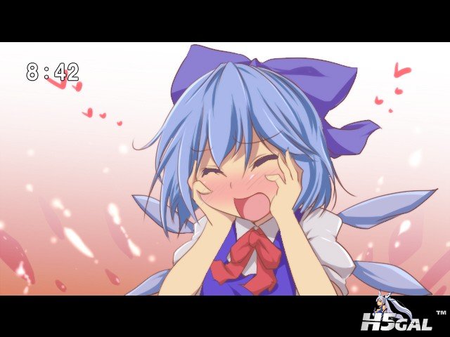 p813029_&hearts; autumn_(artist) blue_hair blush cirno eyes_closed fake_screensh.jpg
