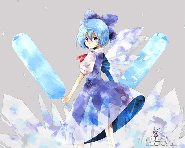 p802302_blue_hair bow cirno dress hair_bow hair_ornament ice popsicle short_hair.jpg