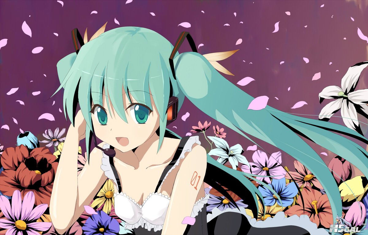 Konachan_com - 104124 aqua_eyes aqua_hair dress flowers francis_(ohne) hatsune_m.jpg