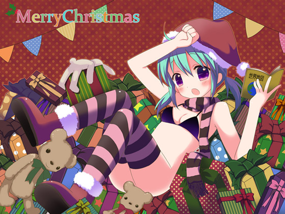Konachan_com - 150332 bikini_top blush christmas jpeg_artifacts kuromaru loli no.jpg