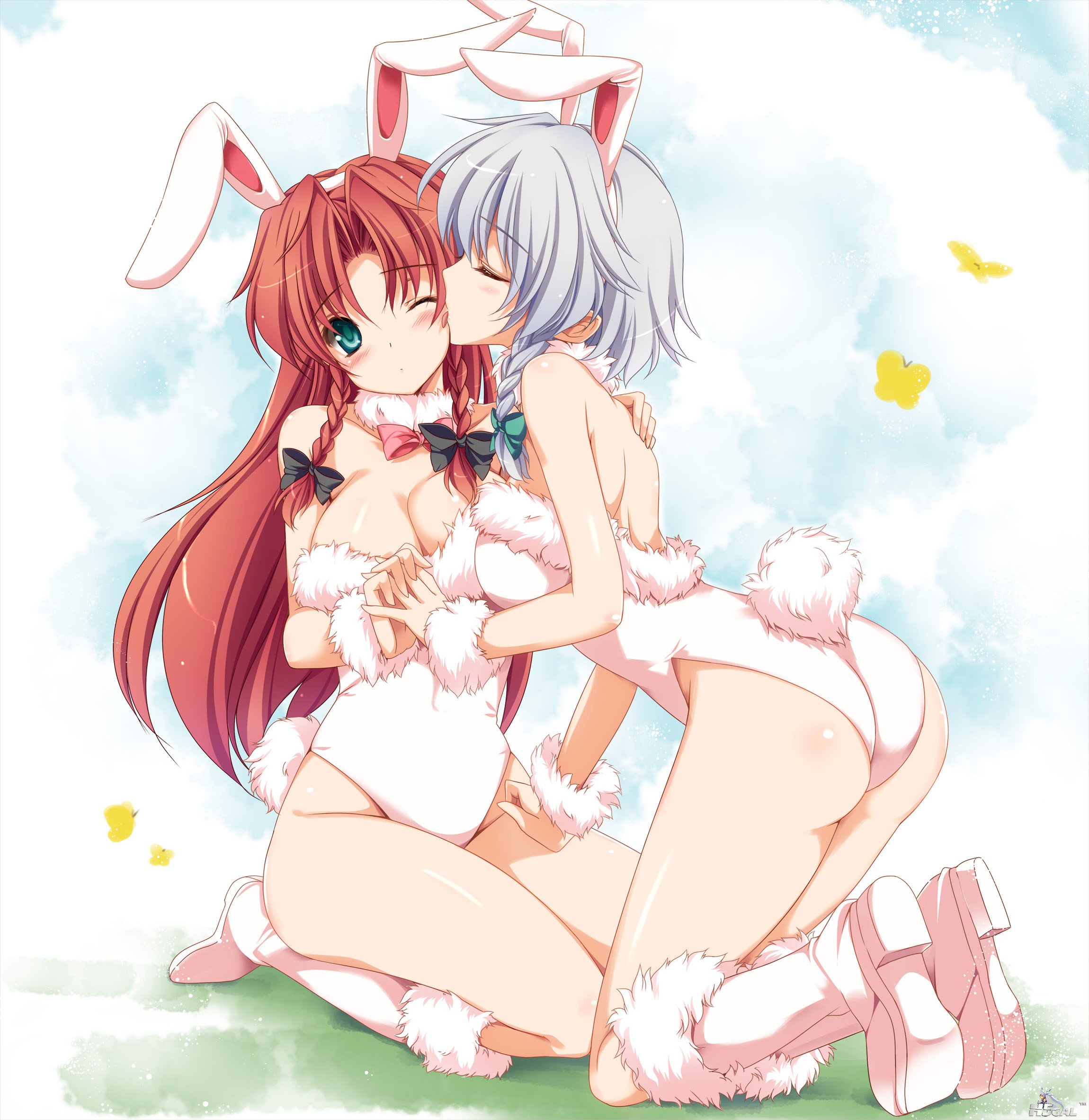 yande 250316 animal_ears bunny_ears bunny_girl hong_meiling izayoi_sakuya moneti.jpg