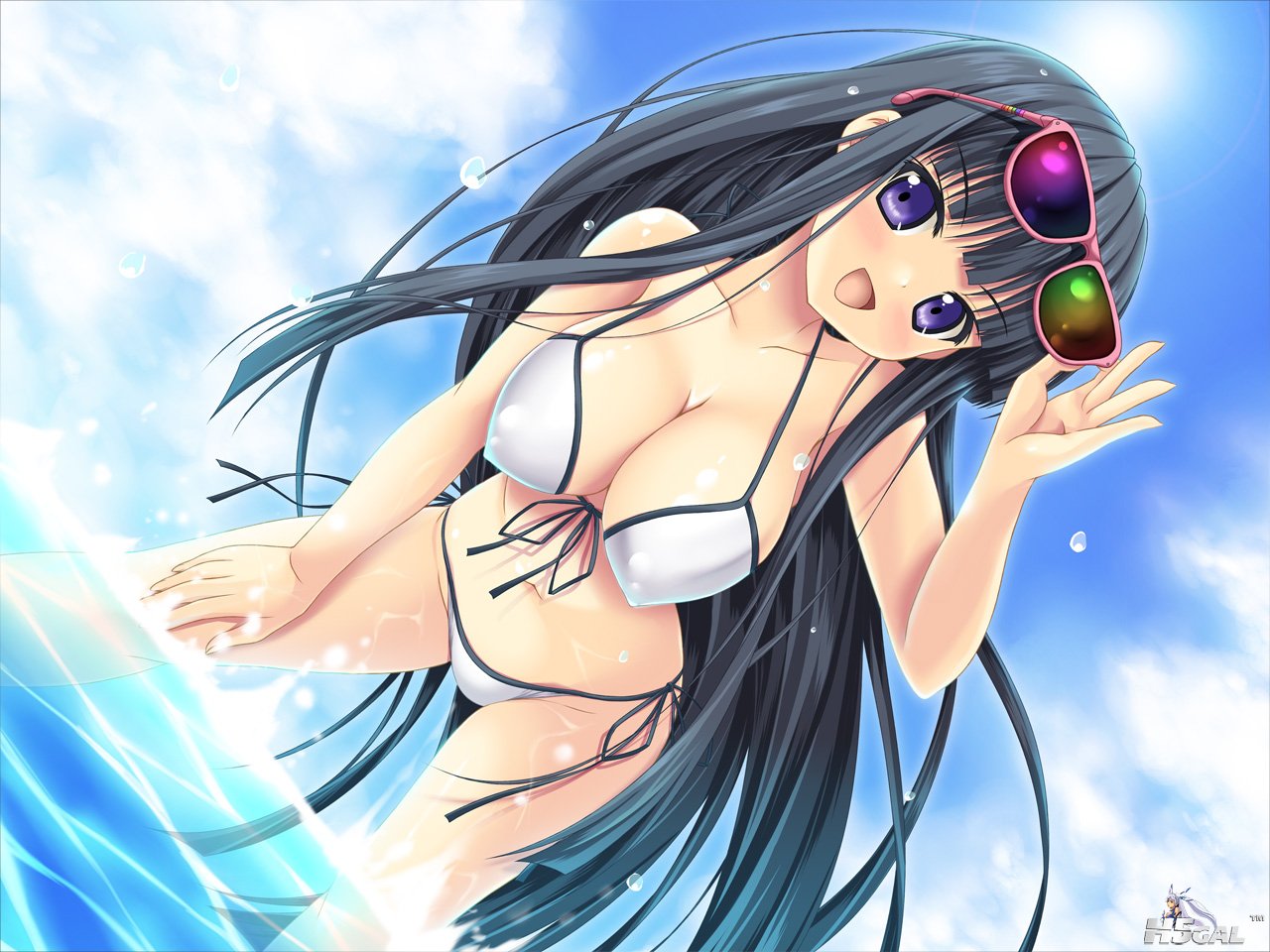 - 163847 bikini black_hair cleavage long_hair nori**a_(gozen) original purple_e.jpg