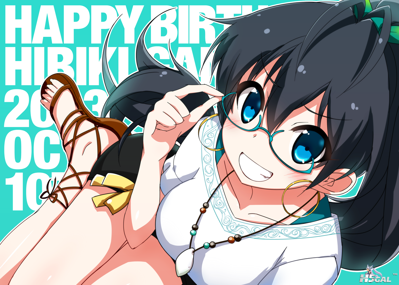 konachan 169837 black_hair blue_eyes blush ganaha_hibiki glasses idolmaster pony.png
