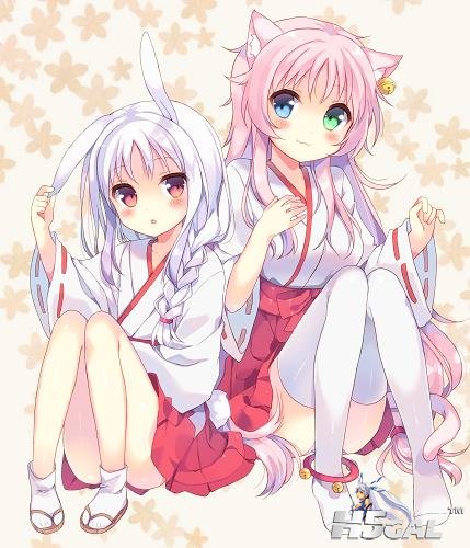 yande.re 287448 animal_ears bunny_ears heterochromia miko nekomimi pantsu sarami.jpg