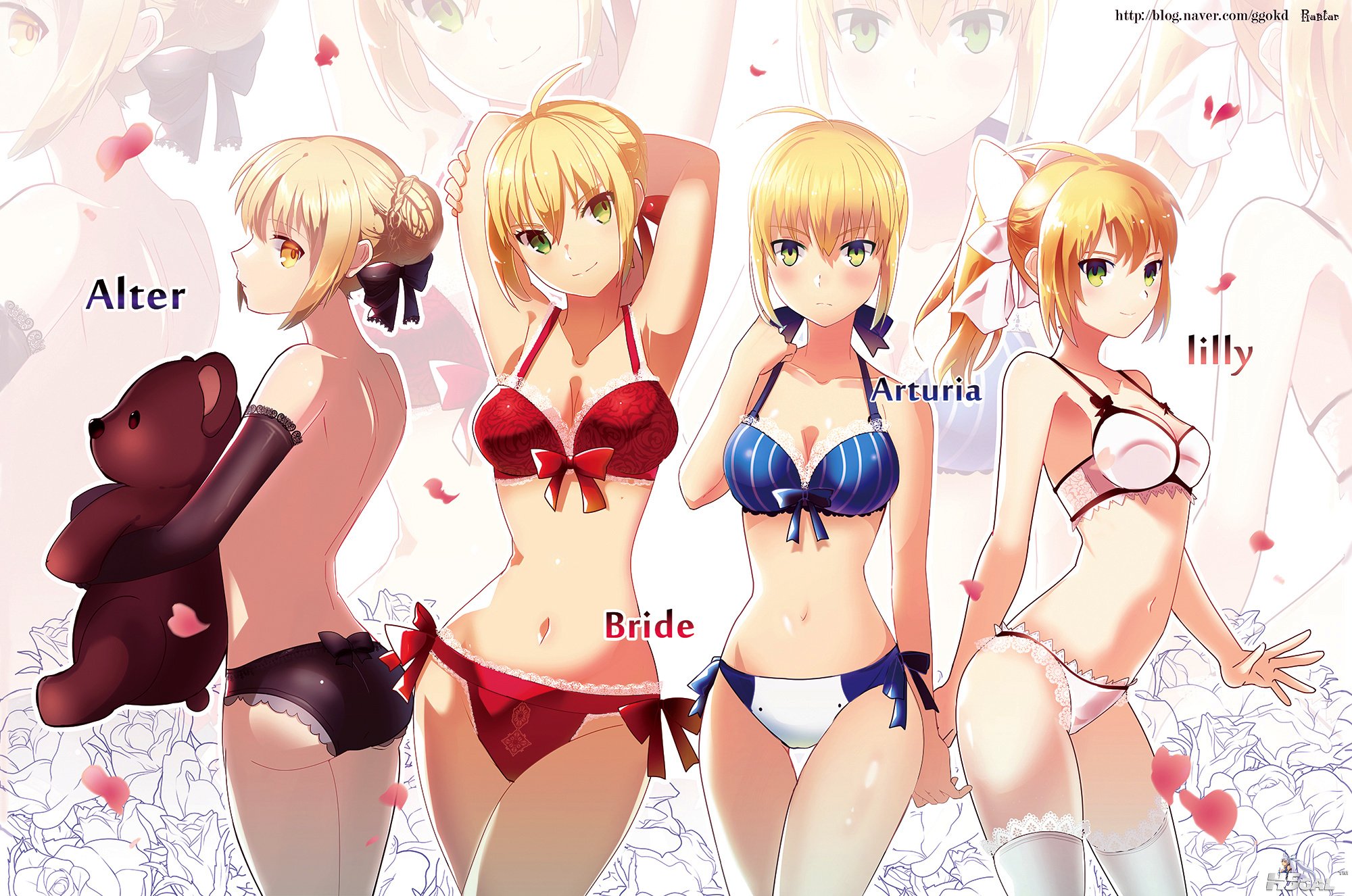 319154 ass bra cleavage fate extra fate stay_night pantsu rantar saber saber_alt.jpg