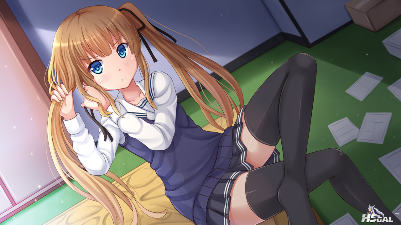 2517846  1girl  t adjusting_hair black_legwear blonde_hair blue_eyes blush cross.png