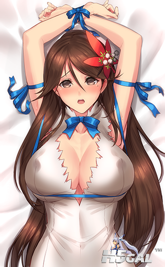 yande 326755 amagi_(kancolle) bondage cleavage cosplay dress dungeon_ni_deai_wo_.png